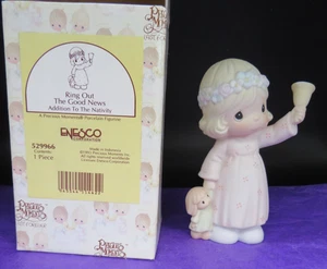 Precious Moments Ring Out the Good News Addition to the Nativity Figurine W/ Box - Picture 1 of 9