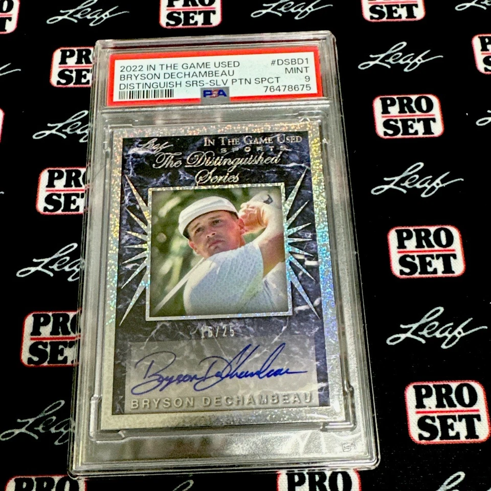 2022 Leaf In The Game Used Bryson Dechambeau Silver Auto /25 PSA 9 - Image 1 of 1