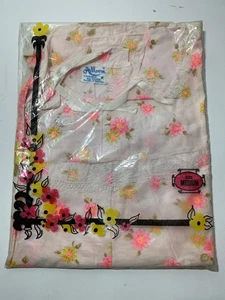 Vtg Artloom Lingerie 2 Piece Pajama Set - Size M - NOS - Florescent Floral Pink - Picture 1 of 8