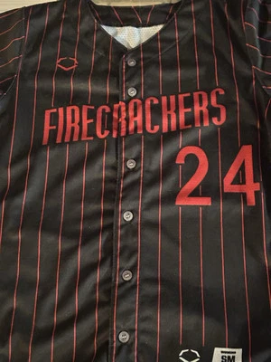 Firecrackers Black Pinstripe Jersey - Image 1 of 3