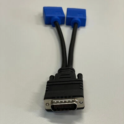 DMS-59 male to dual female VGA Cable Adaptor for video cards - Image 1 of 4