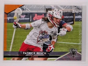 2022 Topps Premier Lacrosse League PLL #129 Patrick Resch ORANGE Parallel # /25 - Picture 1 of 2