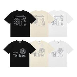 Men's Graphic T-Shirt Vintage Badge Letter Print Oversized Streetwear Casual Tee - Picture 1 of 18