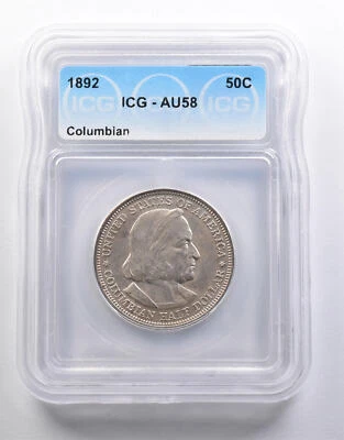 1892 Columbian Exposition Half Dollar AU58 ICG *6563 - Image 1 of 3