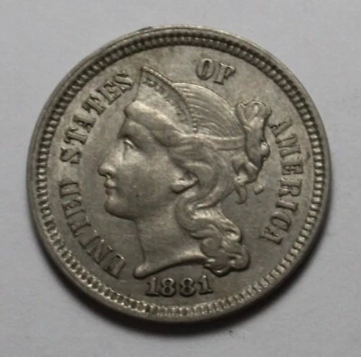 1881 3 Cent Nickel UM581 - Image 1 of 2