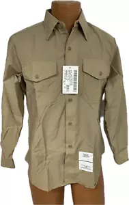 NUEVO USMC Cuerpo de Marines Militar Caqui 2122 Camisa Mangas Largas Para Hombre Talla 15,5 x 35 - Imagen 1 de 5