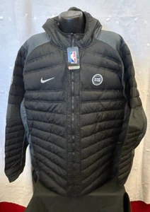 Detroit Pistons Player Nike Black Hooded Aeroloft Down Jacket 3XL 877881-010 NWT - Picture 1 of 9