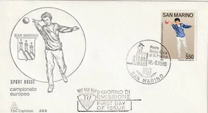 1986 FDC Capitolium San Marino Camp. Europeo Bocce MF81724 - Picture 1 of 1