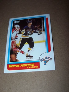 Tarjeta 1986-87 Topps NHL Hockey Salón de la fama Bernie Federko #105 Alto grado - Imagen 1 de 2