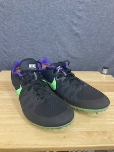 Nike Rival M Multi Use Racing Track Running Shoe Black Neon Green Mens Size 12.5 - Picture 1 of 8