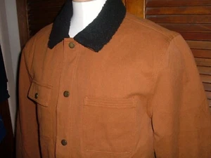 PENDLETON taglia XL giacca uomo tela d'anatra foderata shearling bottoni a pressione NUOVA - Foto 1 di 6