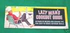 1966 LAZY MAN'S MAN COOK GUIDE PICNIC BOOK RECIPE PAPER CAMEL WINSTON SALEM ADS