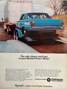 Vintage 1966 Plymouth 426 Hemi Belvedere Richard Petty Originalanzeige PY068 - Bild 1 von 2