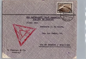 1933 Germany Friedrichshafen Graf Zeppelin LZ 127 South America Cover to Brazil - Picture 1 of 2