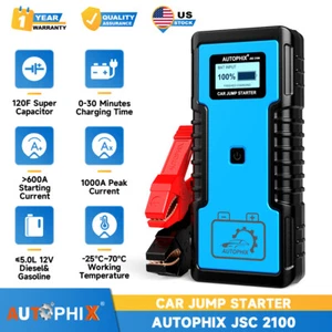 AUTOPHIX JSC2100 Coche Jump Starter Pack Batería Booster Box 1000A 12V Power Bank - Imagen 1 de 11