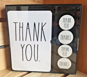 Rae Dunn ~ "GRACIAS" ~ 12 quilates Juego de tarjetas Note con pegatinas y sobres ~NUEVO - Imagen 1 de 4