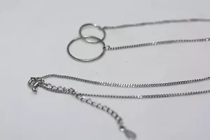 Collana donna vintage messicana argento sterling 925 maglie ciondolo scatola 16" catena - Foto 1 di 15