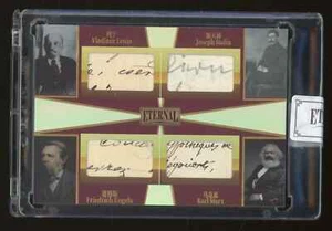 2024 Mondo Eterno Celebrità Lenin Stalin Engels Marx Quad Reliquie 17/25 - Foto 1 di 2