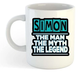 Simon - The Man, The Myth, The Legend Taza - Nombre Personalizado Funky Regalo - Imagen 1 de 1