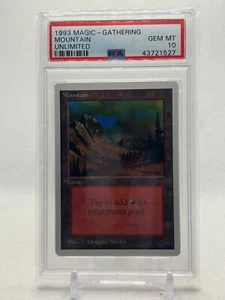 1993 Magic: The Gathering - Unlimited Edition Mountain PSA 10 - Picture 1 of 2