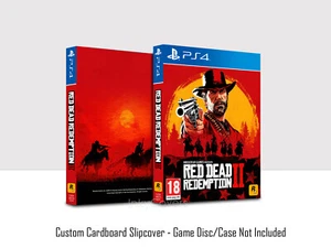 Red Dead Redemption 2 PS4 Custom Cardboard Slip Cover Steelbook Protector - Picture 1 of 4