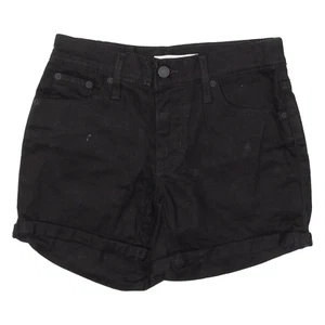 LEVI'S Mid Length Roll Up Womens Denim Shorts Black Slim XS W26 - Picture 1 of 6