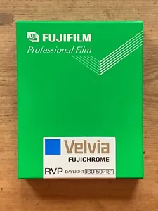 Fujifilm Fujichrome Velvia 50 RVP 4x5 Film-Sealed Box-10 Sheets-Expiry 2005-7 - Picture 1 of 3