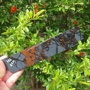 220mm LOSA NATURAL MULTI AZUL OBSIDIANA PREFORMAS PARA CUCHILLO DE CORTAR PUNTA DE FLECHA - Imagen 1 de 1