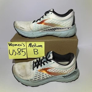 Brooks Adrenaline 21 White Women's Athletic Shoes Size 8.5 B - Picture 1 of 8