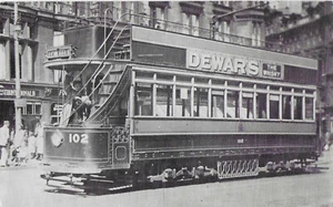 Straßenbahn Postkarte Newcastle Corporation Straßenbahnen F Typ offenes Drehgestell Auto Nr. 102 - Bild 1 von 2