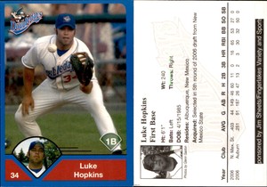 Luke Hopkins 2007 Jim Sheets Fingerlakes Variety and Sports Auburn Doubledays