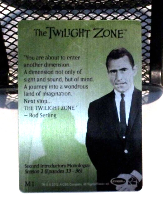 THE TWILIGHT ZONE  METAL CASE TOPPER ROD SERLING EDITION M1 OPENING MONOLOGUES - Image 1 of 4