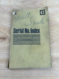 ๐ CAT Caterpillar Serial Number No. Index Booklet (5/74) SEBF9451 3.5" x 5.5" - Picture 1 of 14