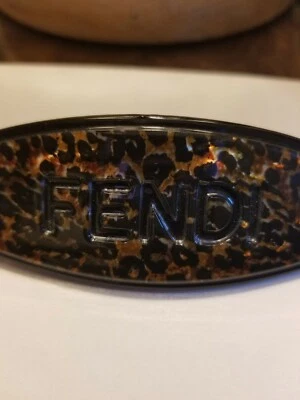Authentic FENDI Vintage RARE Hair BARRETTE Tortoise Plastic Clip Headband - Image 1 of 4