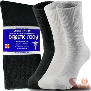 6 Paar Crew-Diabetikersocken aus Baumwolle für Damen 9-11 - Bild 1 von 7