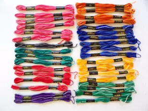 34 NEW Skeins Floss JP Coats Colored Thread - Picture 1 of 6