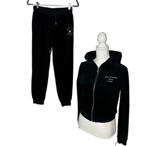 Juicy Couture x Forever 21 Tracksuit Set Jacket Pants Rhinestones Bling Medium - Picture 1 of 11