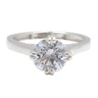 925 Sterling Silver & 3.45 Carat D/VVS1 Round Shape Accents Anniversary Ring