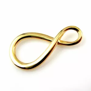 Colgante Dije Infinito Enchapado en Oro Plata Esterlina Dije-Deformado Infinito - Imagen 1 de 2