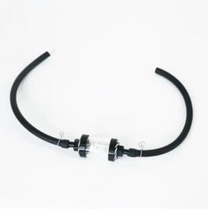 Universal 6.35mm 1/4" Inline Reusable Motorcycle Fuel Filter W/Hose-BLACK - Picture 1 of 1