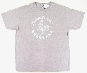 SRIRACHA AWESOME SAUCE T-shirt Hot Chili Pepper Tee Men XL X-LARGE Gray NWT - Picture 1 of 4