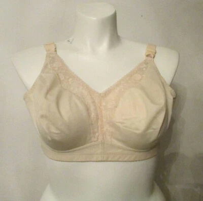 Sujetador Playtex #702 años 70 soporte puede ser hermoso sin cables cobertura completa 46C beige Foto 1 de 4