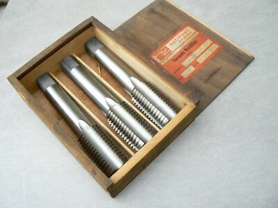 set jeu de 3 taraud 4 lèvre 1" 1/4 x 7 BSW HSS ARMOR (21) - Photo 1/3