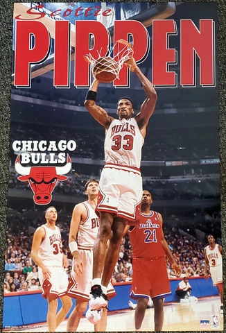 SCOTTIE PIPPEN 1995 Chicago Bulls Starline Vintage Original NBA 22x34 POSTER Cover