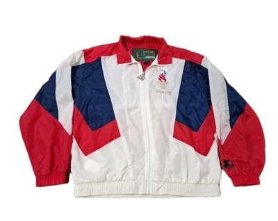 Atlanta 1996 Olympic Games By Starter Windbreaker Jacket Adult Small Full Zip - Image 1 of 4