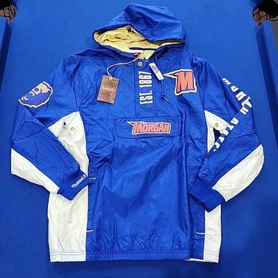 Chaqueta cortavientos Mitchell & Ness Morgan St Bears para hombre - azul real - nueva - talla LG Foto 1 de 4