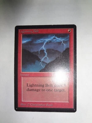 MTG MAGIC THE GATHERING CARD ORIGINAL BETA RED LIGHTNING BOLT INSTANT BURN NICE - Image 1 of 2