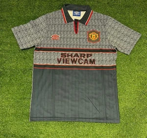 MANCHESTER UNITED AWAY RETRO SHIRT 1995/96 season NEW - Picture 1 of 2