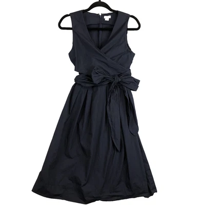 J. by J. Crew v-образным вырезом надежном платье темно-синий женщин размер 4 без рукавов классический - Изображение 1 из 4