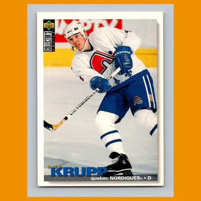 Uwe Krupp #80 1995-96 Collectors Choice Quebec Nordiques Hockey Card NHL - Image 1 of 3